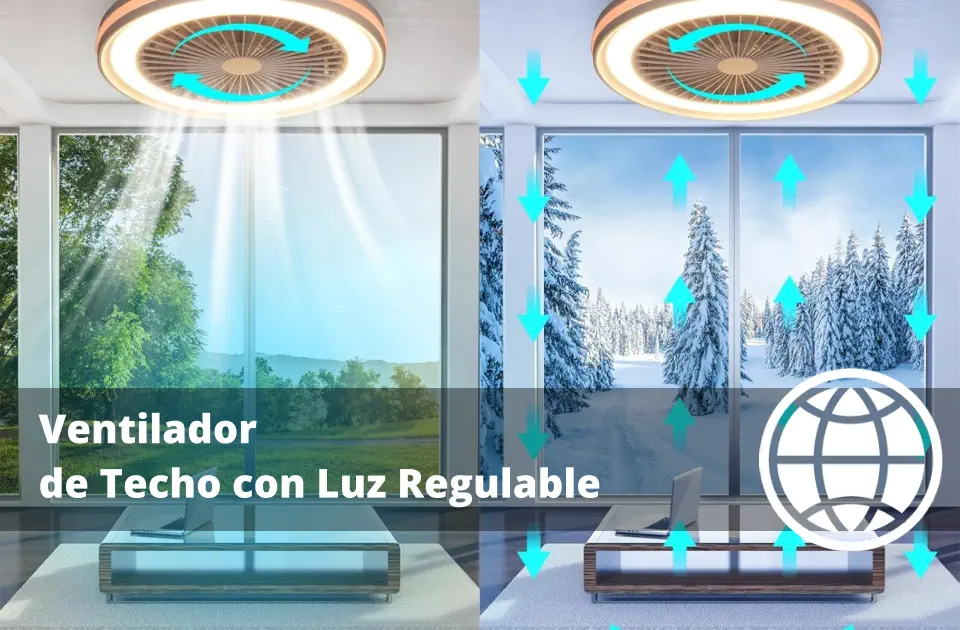 Ventilador de Techo con Luz Regulable